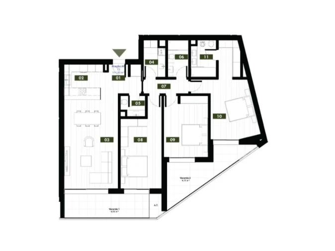 Apartamento T3 para Venda em Estreito de Camara de Lobos Planta 1