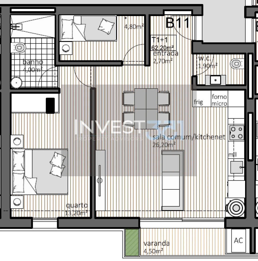 Apartamento T1 para Venda em Paranhos Foto 17