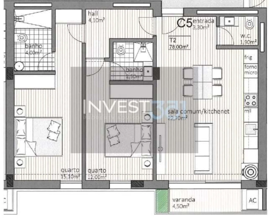 Apartamento T2 para Venda em Paranhos Foto 14