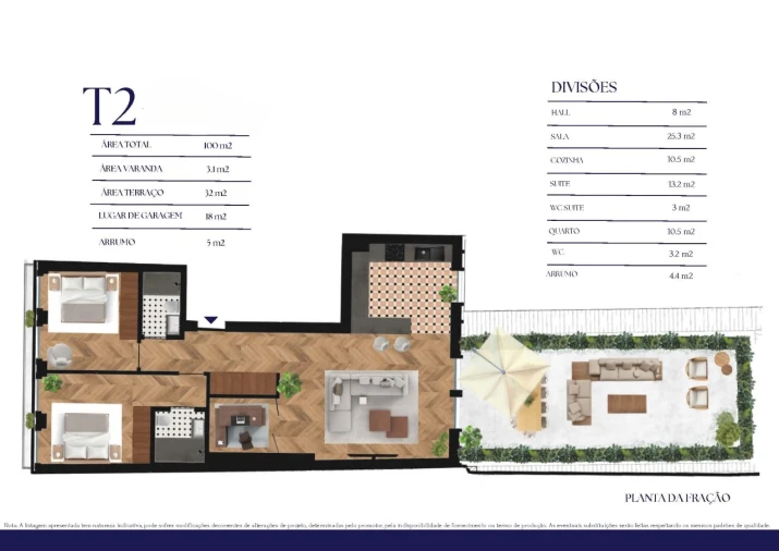 Apartamento T2 para Venda em Cedofeita, Santo Ildefonso, Sé, Miragaia, São Nicolau e Vitória Planta 1