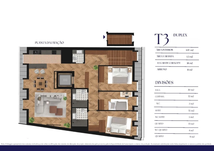 Apartamento T3 para Venda em Cedofeita, Santo Ildefonso, Sé, Miragaia, São Nicolau e Vitória Planta 1