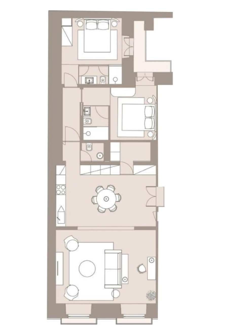 Apartamento T2 para Venda em Santa Maria Maior Planta 1