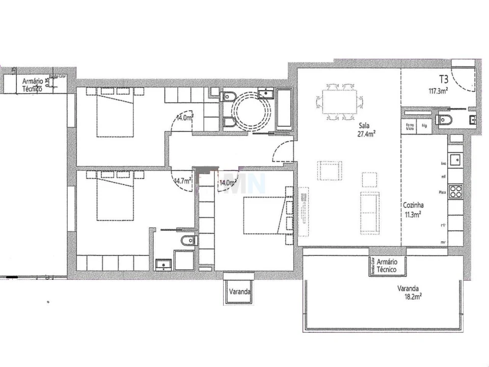 Apartamento T3 para Venda em Santo Antonio dos Olivais Foto 10
