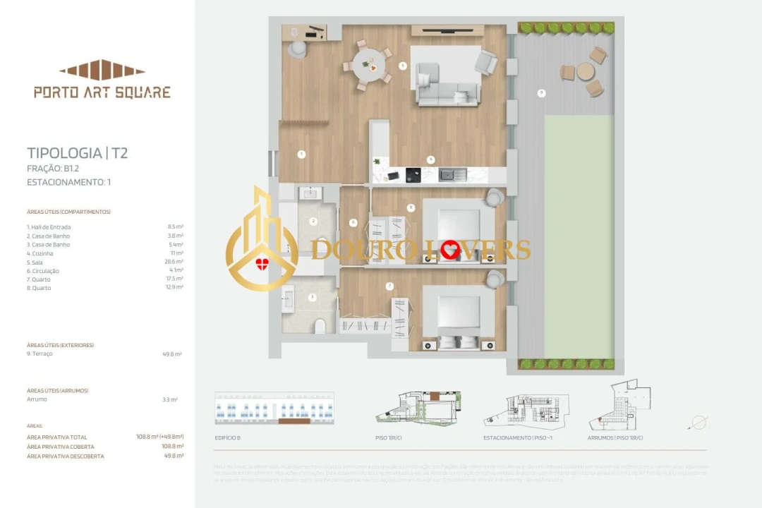 Apartamento T2 para Venda em Cedofeita, Santo Ildefonso, Sé, Miragaia, São Nicolau e Vitória Foto 12