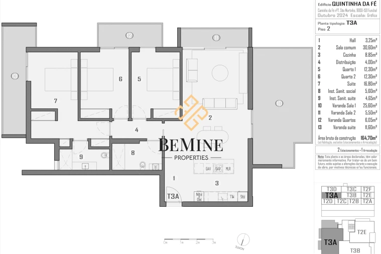 Apartamento T3 para Venda em São Martinho Foto 19