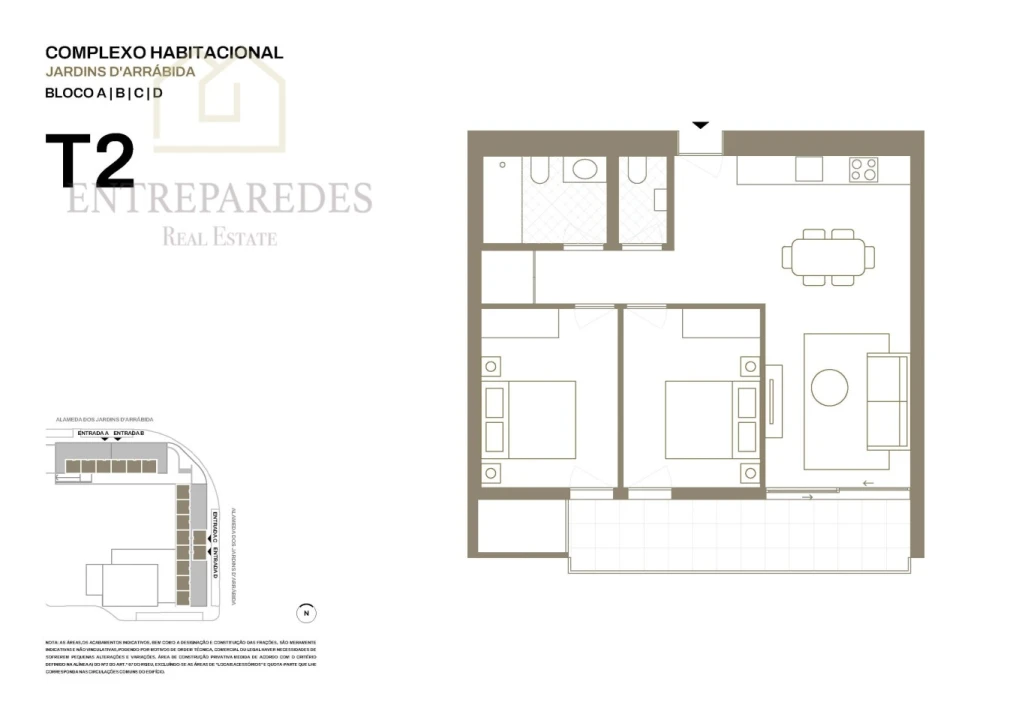 Apartamento T2 para Venda em Santa Marinha e São Pedro da Afurada Foto 12