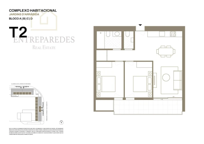 Apartamento T2 para Venda em Santa Marinha e São Pedro da Afurada Foto 12