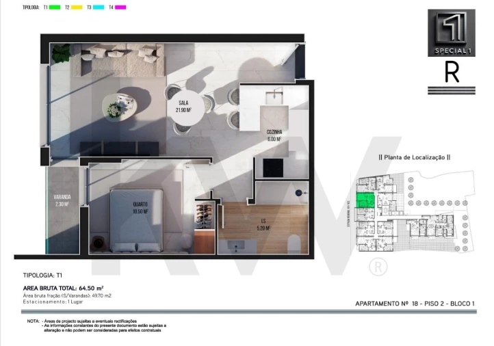 Apartamento T1 para Venda em Ribeira Brava Foto 13