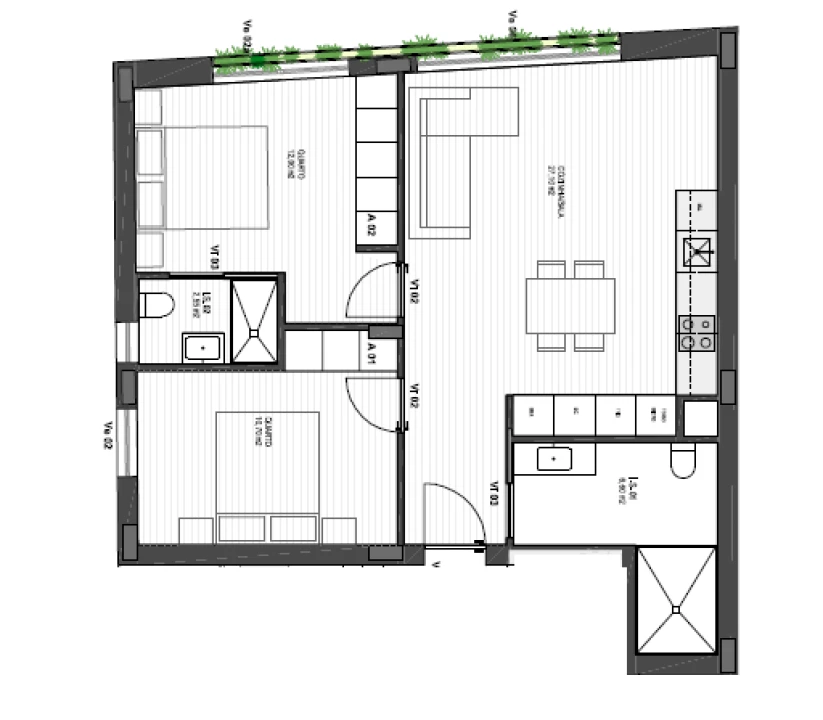 Apartamento T2 para Venda em Glória e Vera Cruz Foto 10