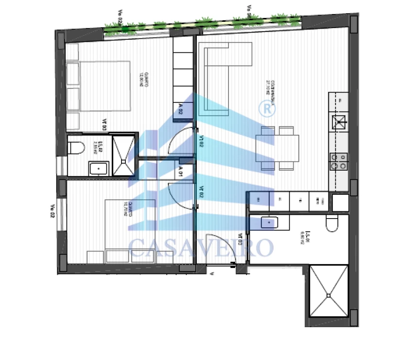 Apartamento T2 para Venda em Glória e Vera Cruz Foto 9