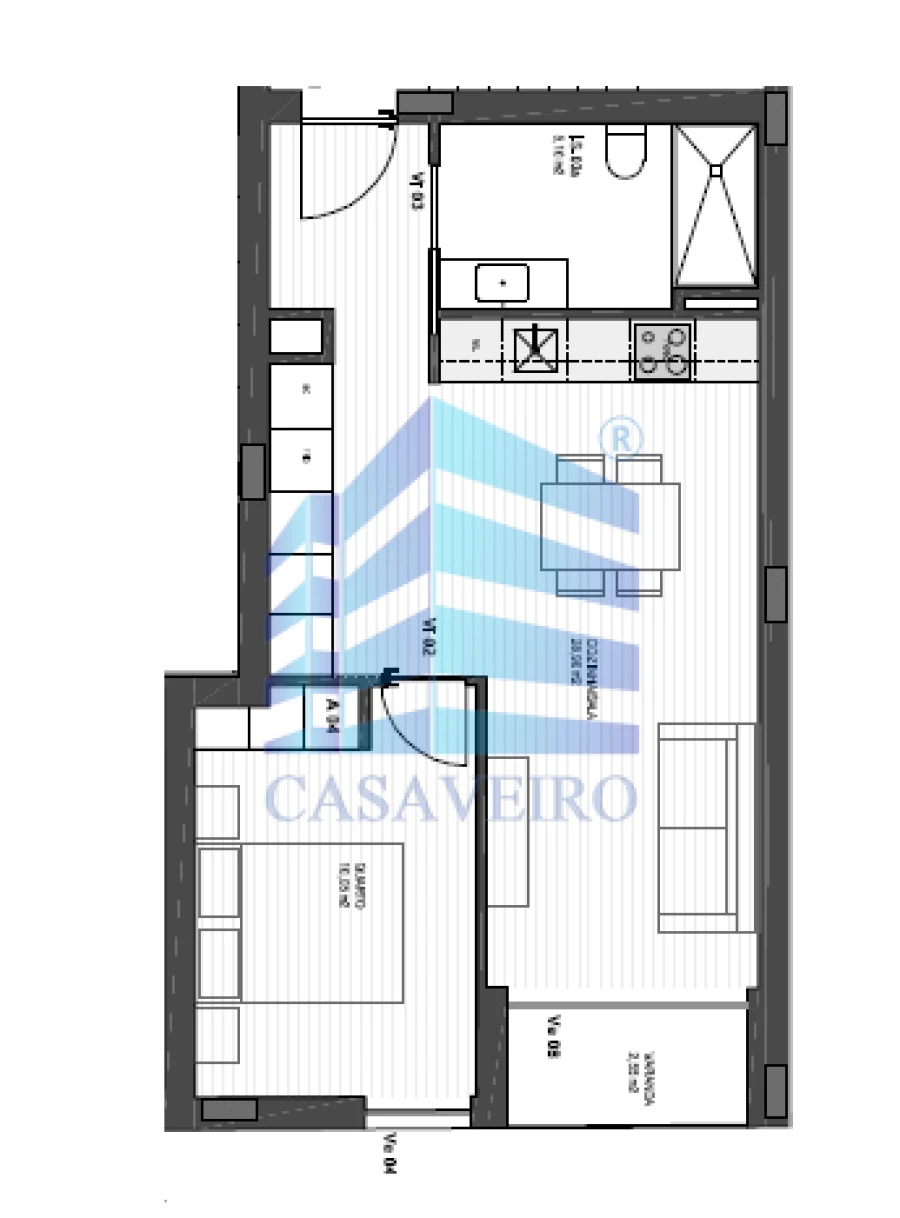 Apartamento T1 para Venda em Glória e Vera Cruz Foto 9