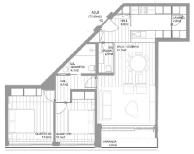 Apartamento T2 para Venda em Vila do Conde Foto 17
