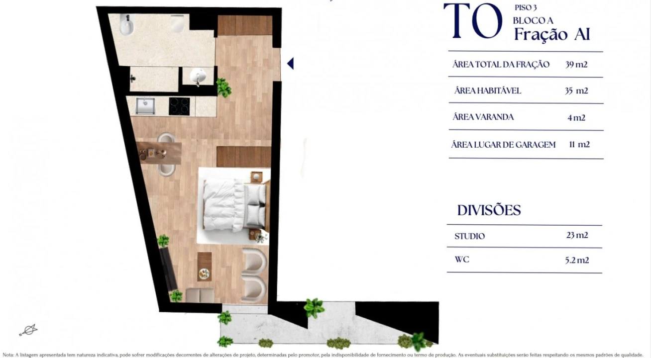 Apartamento T0 para Venda em Paranhos Foto 21