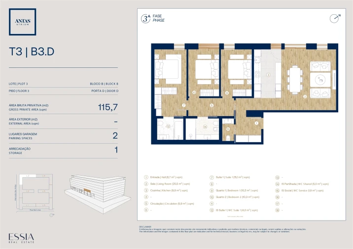 Apartamento T3 para Venda em Campanhã Planta 1
