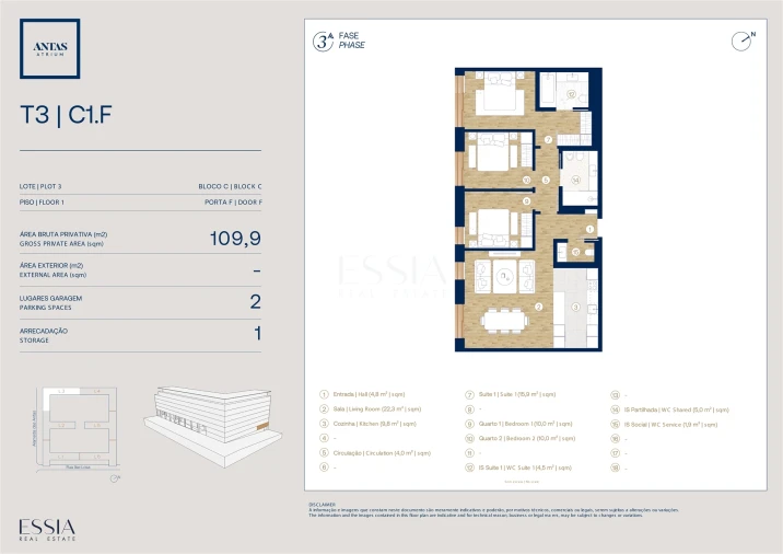 Apartamento T3 para Venda em Campanhã Planta 1