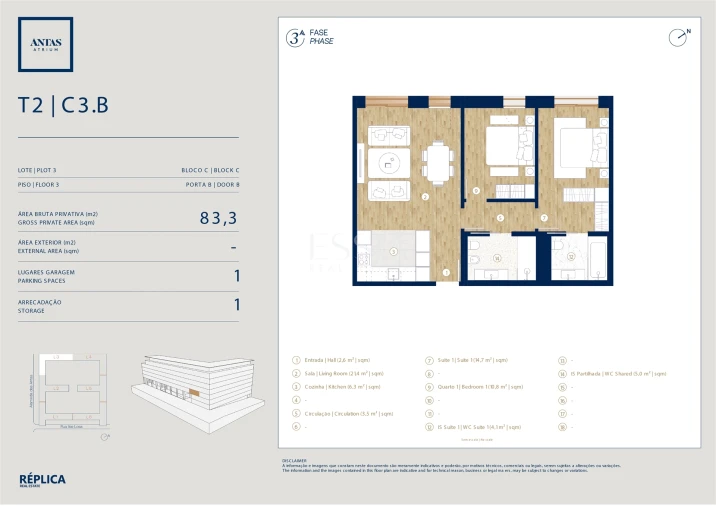 Apartamento T2 para Venda em Campanhã Planta 1
