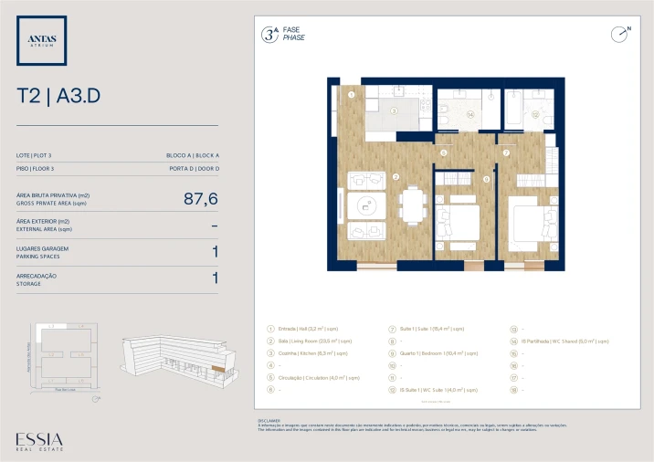 Apartamento T2 para Venda em Campanhã Planta 1