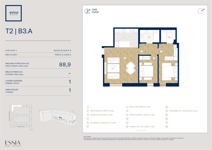 Apartamento T2 para Venda em Campanhã Planta 1