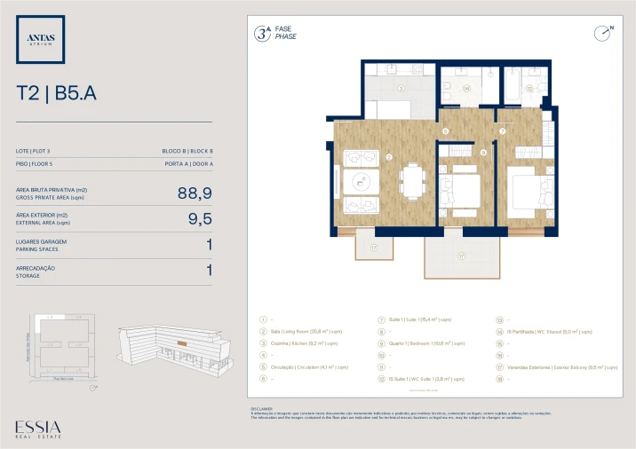 Apartamento T2 para Venda em Campanhã Planta 1