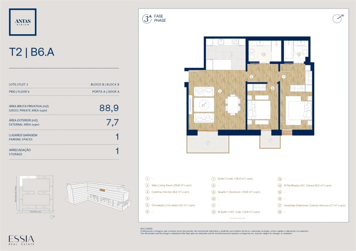Apartamento T2 para Venda em Campanhã Planta 1