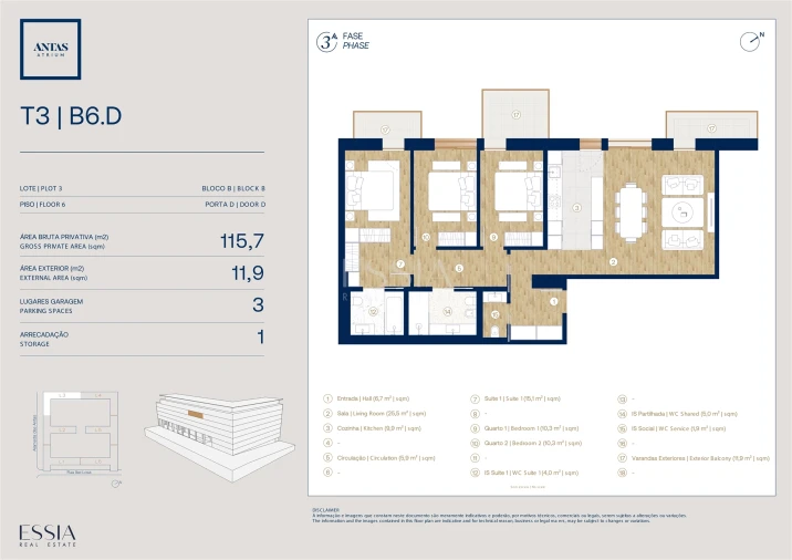 Apartamento T3 para Venda em Campanhã Planta 1