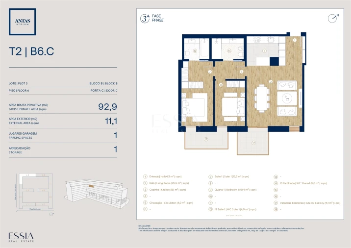 Apartamento T2 para Venda em Campanhã Planta 1