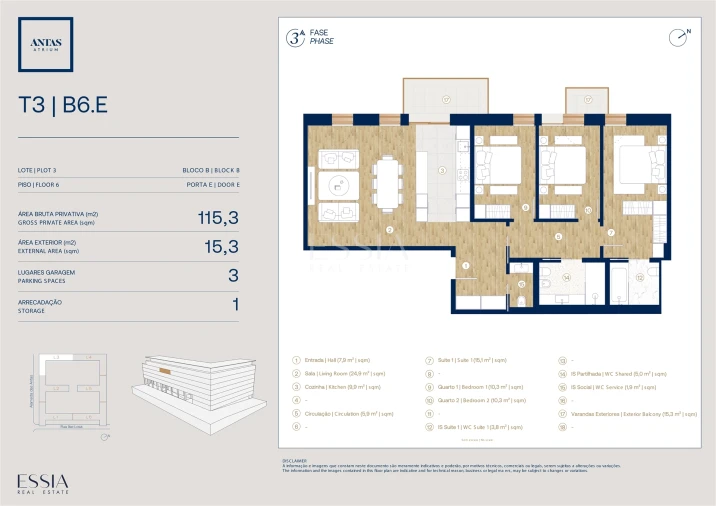Apartamento T3 para Venda em Campanhã Planta 1