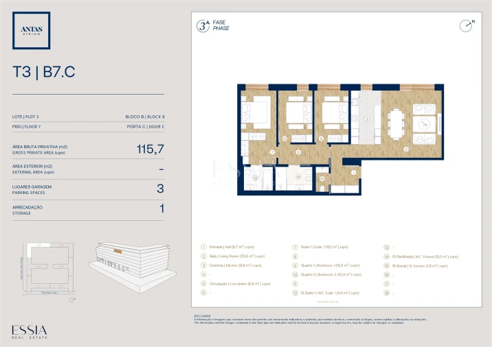 Apartamento T3 para Venda em Campanhã Planta 1