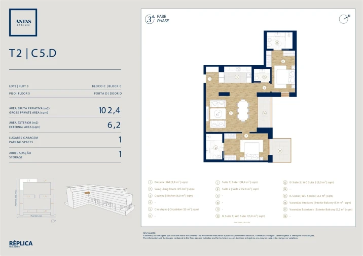 Apartamento T2 para Venda em Campanhã Planta 1