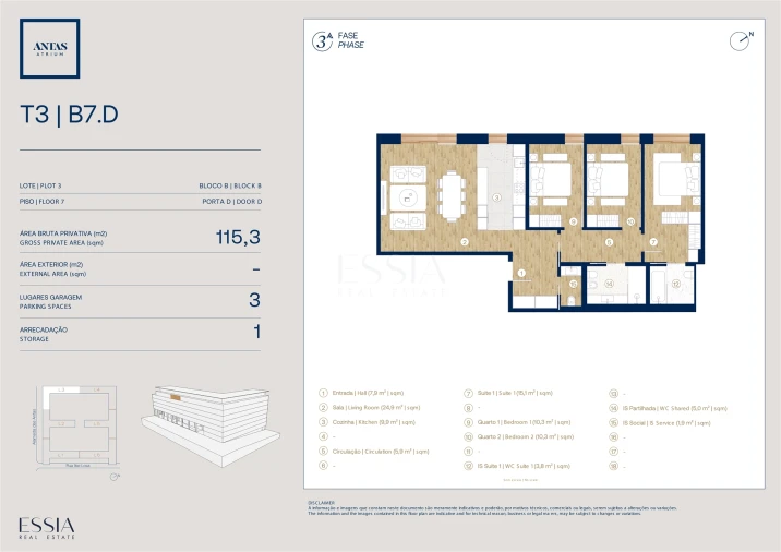 Apartamento T3 para Venda em Campanhã Planta 1