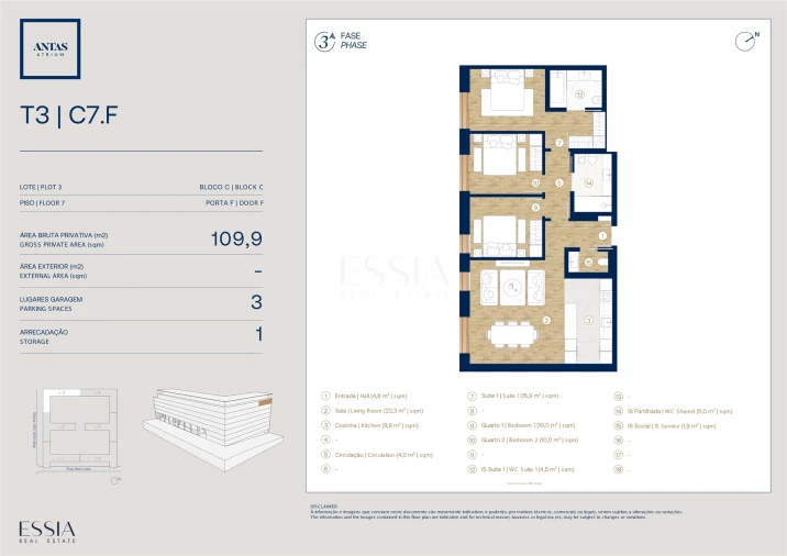 Apartamento T3 para Venda em Campanhã Planta 1