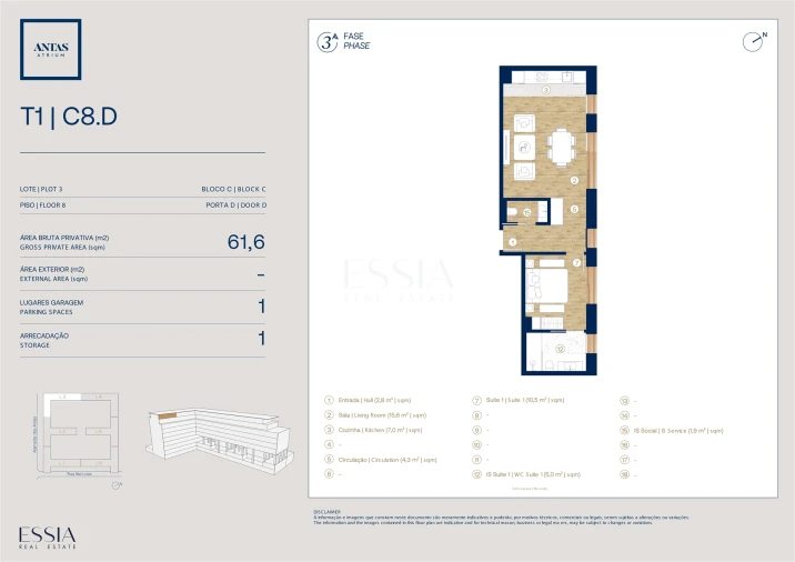 Apartamento T1 para Venda em Campanhã Planta 1
