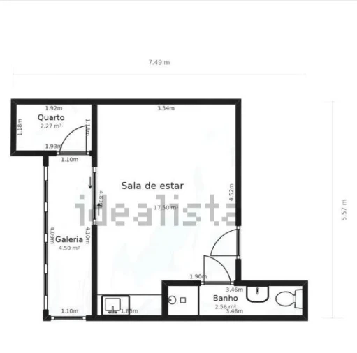 Apartamento T0 para Venda em Paranhos Planta 1