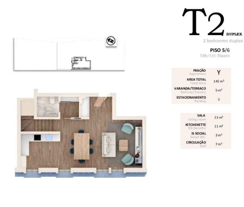 Apartamento T2 para Venda em Alvalade Foto 21