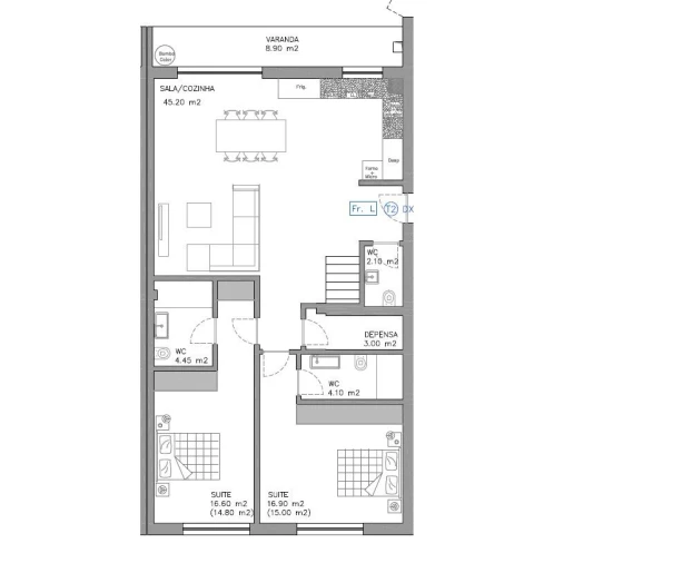 Apartamento T2 para Venda em Esgueira Planta 1