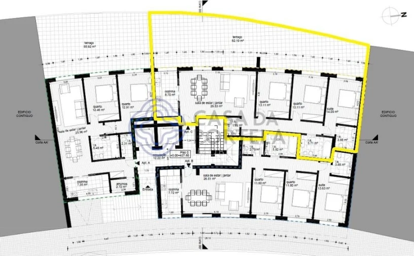 Apartamento T3 para Venda em Repeses e São Salvador Planta 2