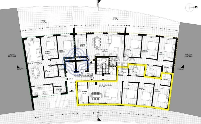 Apartamento T3 para Venda em Repeses e São Salvador Planta 1