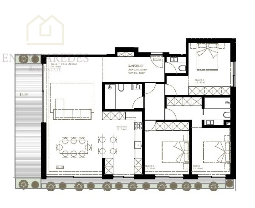 Apartamento T3 para Venda em São Felix da Marinha Foto 12
