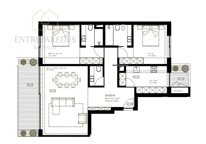 Apartamento T2 para Venda em São Felix da Marinha Foto 12