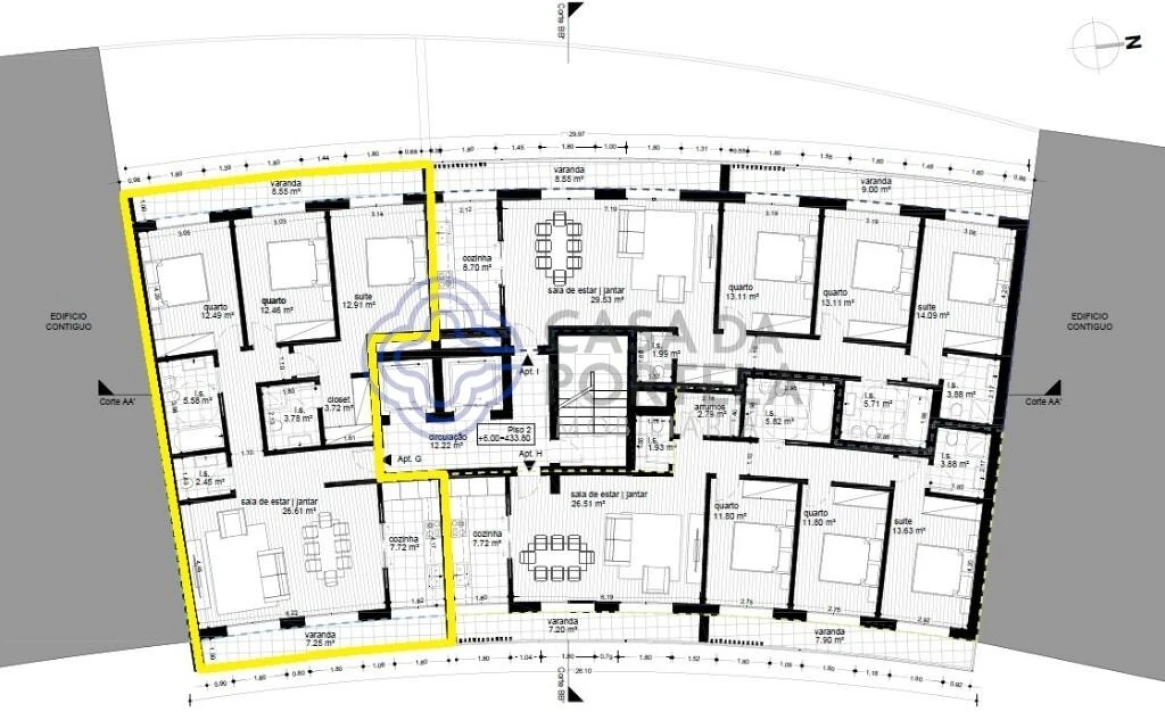 Apartamento T3 para Venda em Repeses e São Salvador Foto 2