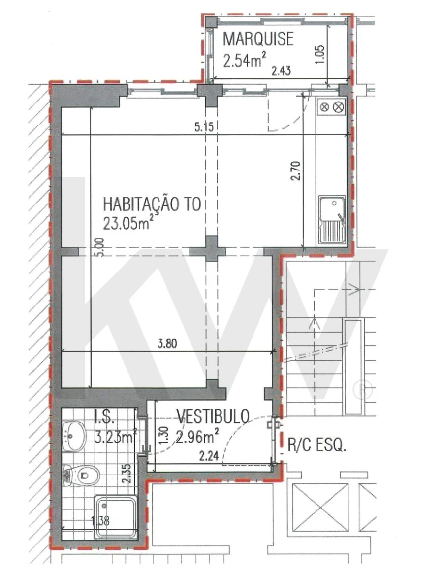 Apartamento T1 para Arrendamento em Campo de Ourique Foto 16