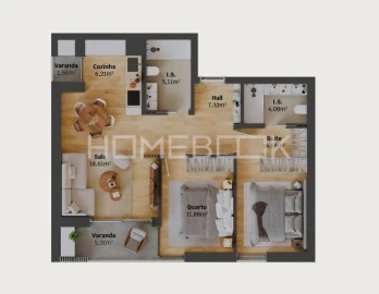 Apartamento T2 para Venda em Glória e Vera Cruz