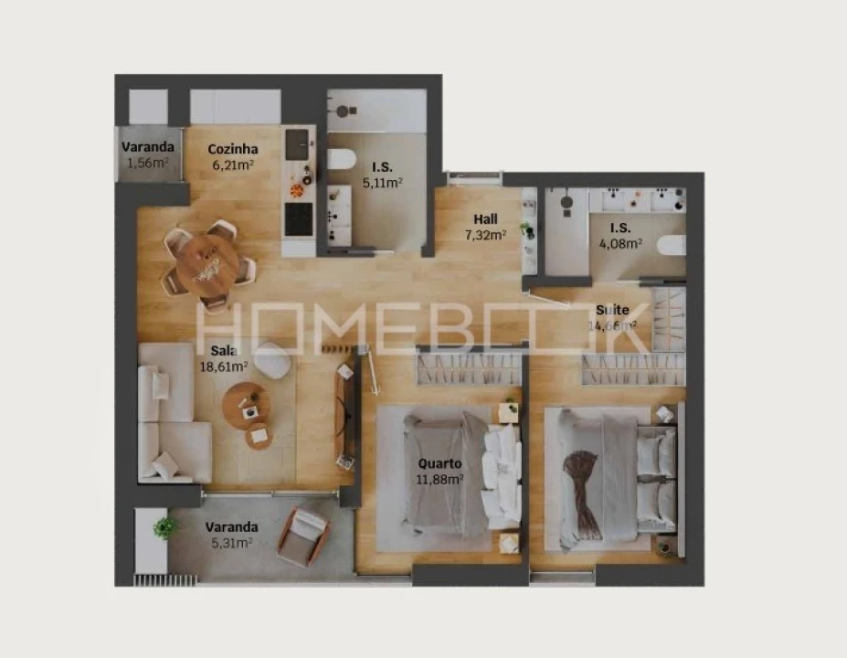 Apartamento T2 para Venda em Glória e Vera Cruz Foto 11