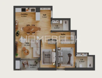 Apartamento T2 para Venda em Glória e Vera Cruz