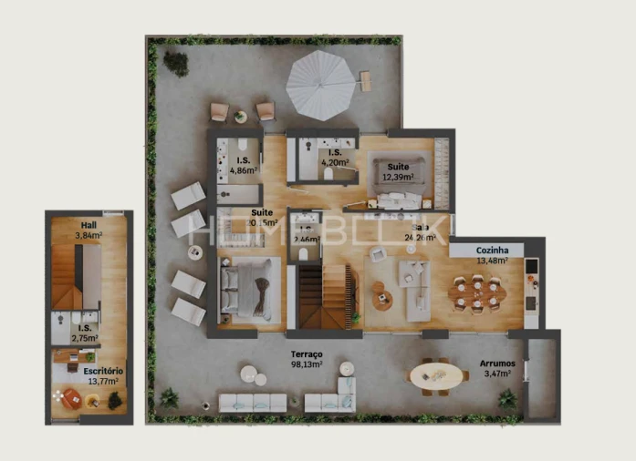Apartamento T3 para Venda em Glória e Vera Cruz Planta 1