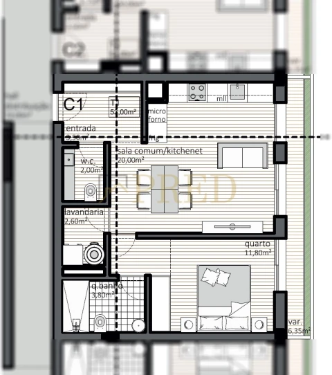 Apartamento T1 para Venda em Matosinhos e Leça da Palmeira