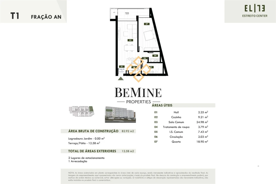 Apartamento T1 para Venda em Estreito de Camara de Lobos Foto 10
