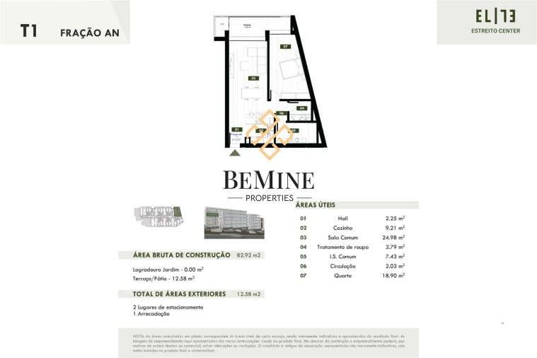 Apartamento T1 para Venda em Estreito de Camara de Lobos Foto 10
