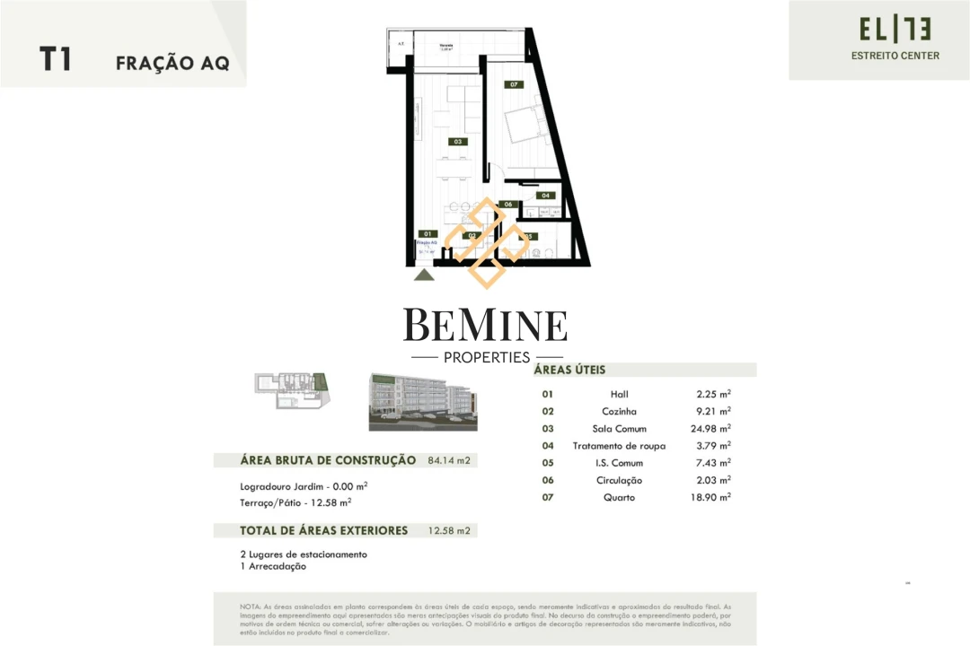 Apartamento T1 para Venda em Estreito de Camara de Lobos Foto 10