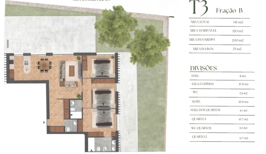 Apartamento T3 para Venda em Lordelo do Ouro e Massarelos Planta 1